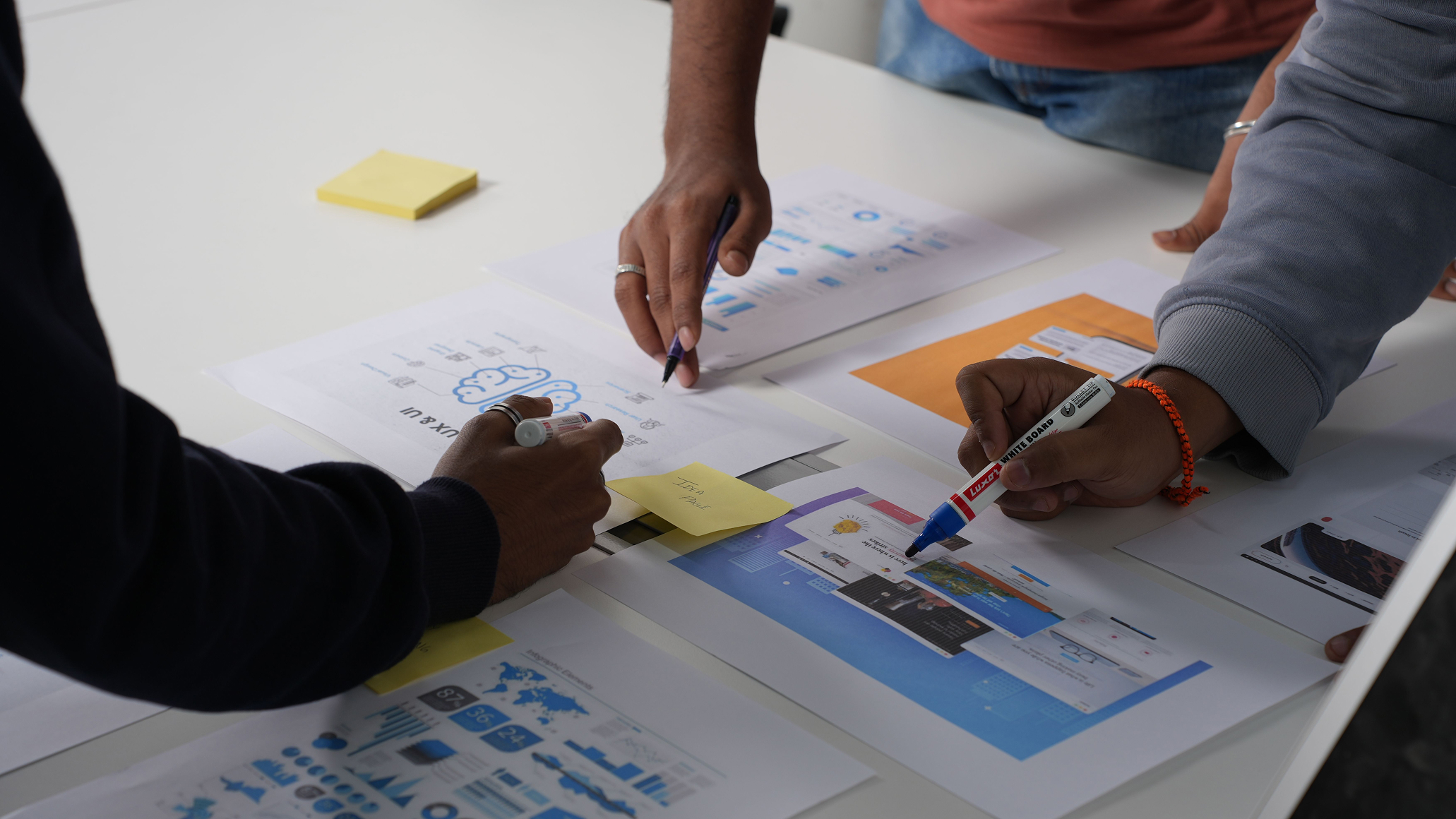 Team planning healthcare marketing strategy